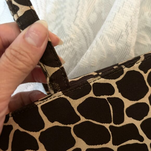 KATE SPADE Vtg 90s Animal Print Nylon Shoulder Bag - Picture 5 of 8